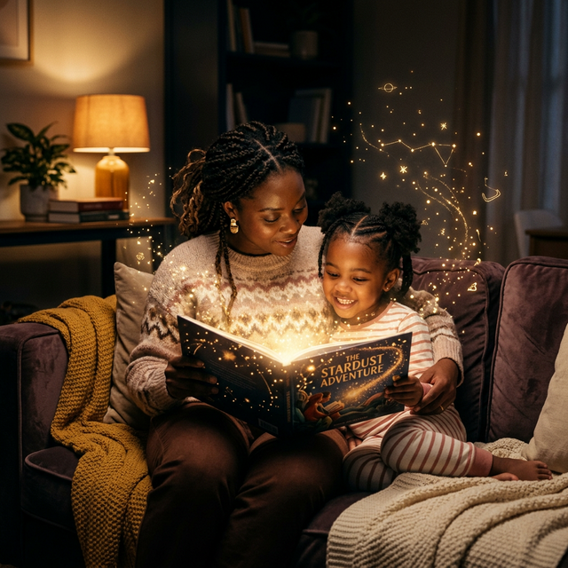 Mère et enfant lisant